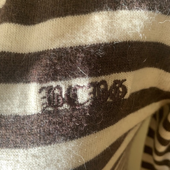 BCBG wool blend striped hooded sweater M - Picture 7 of 8